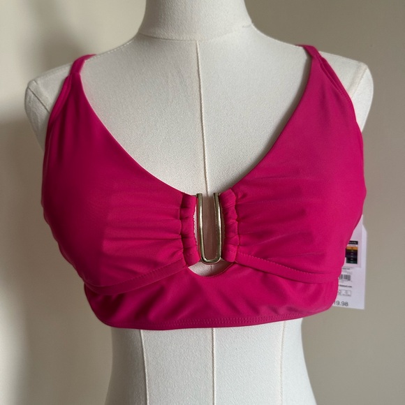 Time and Tru Other - Pink Bikini Swim Top- Large- NWT